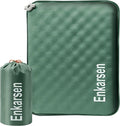 Inflatable Travel Seat Cushion – Self-Inflating Memory Foam Pad for Airplane, Stadium Bleachers, Camping, Hiking & Backpacking – Ultralight Compact & Portable Sitting Cushion (Green) by Enkarsen