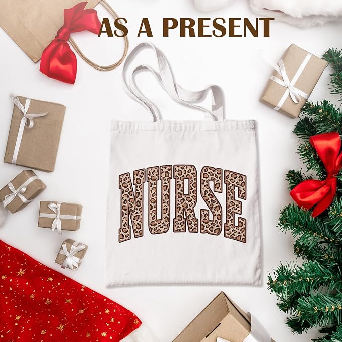 Nurse Canvas Tote Bag, Nurse Appreciation Gifts, Nursing School Gift Reusable Shopping Grocery Bags - Image 6
