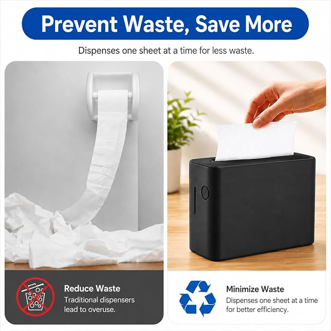 Paper Towel Dispenser Countertop, Commercial Multifold/Trifold/C Fold/Z Fold Paper Towel Dispenser, Hand Towel Dispenser for Bathroom, Bedroom, Kitchen, Toilet Black - Image 3