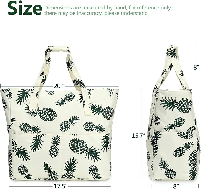 LEDAOU Large Beach Bag for Women, Waterproof Sandproof Tote Bag with Zipper | 36L Pool and Swim bag with Zipper, Wet/Dry pocket and 7 Pockets for Beach Days, Cruises, Vacations and Family travel - Image 3