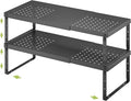 RUILALIFE Expandable Cabinet Organizer Shelf With Adjustable Height, Stackable Kitchen Countertop Organizer Rack, Adjustable Shelf Riser For Kitchen Counter, Pantry, Cupboard, Desk, Tabletop by RUILALIFE
