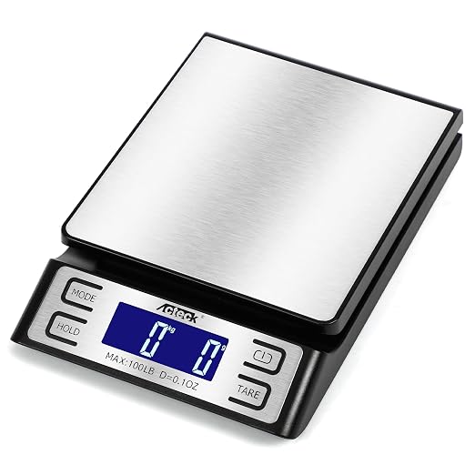 Acteck A-808 High Accuracy 0.1OZ Digital Shipping Scale, Postal Scale and Mail Scale (100LB Stainless Steel) - Image 4