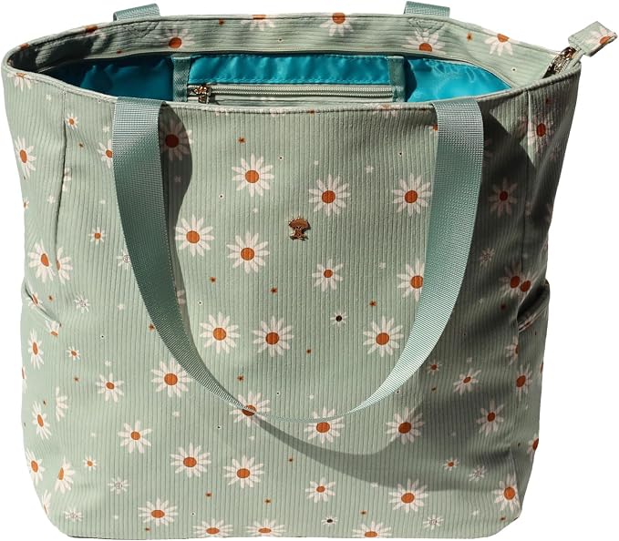 ESVAN Original Floral Water Resistant Large Tote Bag Shoulder Bag for Gym Beach Travel Daily Bags Upgraded by ESVAN