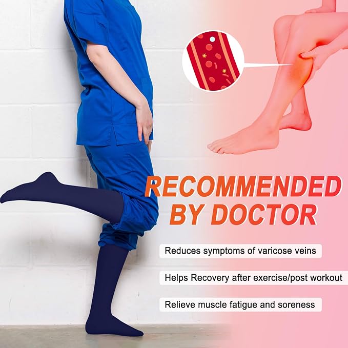 4 Pairs Compression Socks for Women Circulation-Best Support for Nurses,Running,Athletic,Travel - Image 2