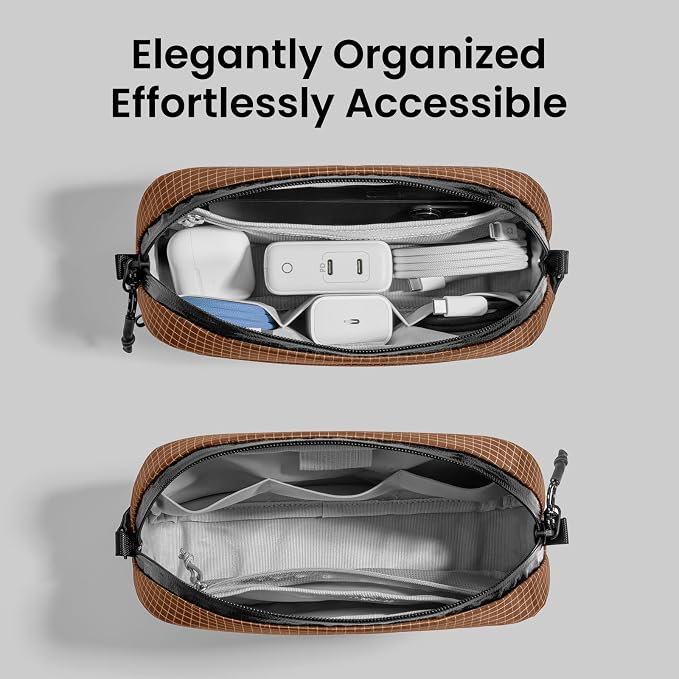 tomtoc Electronics Organizer Travel Case Performance, Cable Tech Pouch | Water Resistant Accessories Bag Carry Storage for Cord, Phone, Cables, Airpods, USB Flash Drive, Daily Items - Image 5