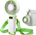 Diveblues Portable Turbo Fan, 7.4m/s High Speed Handheld Fan, 180° Foldable 4-in-1 Personal Neck Fan with Carabiner Clip, 100 Speed Stepless Control, USB-C Rechargeable for Travel, Makeup Hot Flashes by Diveblues