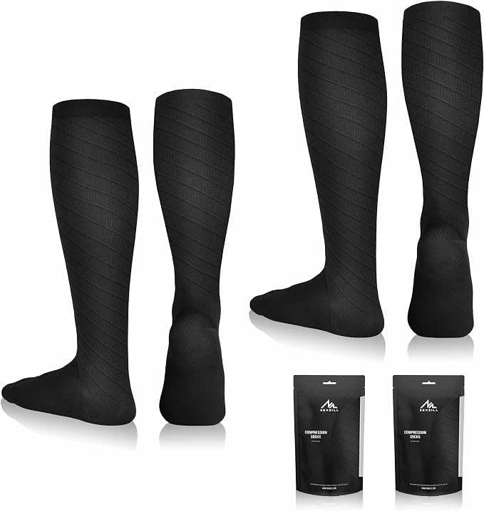 NEWZILL Medical Compression Socks for Women & Men, 20-30 mmHg Knee-High Support for Circulation, All-Day Comfort for Work Travel Running Cycling and Fitness by NEWZILL