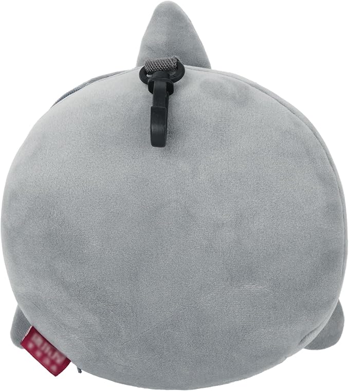 U Scinan Cute Animal 2-in-1 Travel Pillow and Eye Mask – Portable Neck Pillow with Adjustable Strap, Soft Plush Support for Airplane, Car, Train(Shark) - Image 8