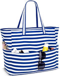 Iioscre Beach Bag for Women, Causal Hobo Handbags with Zipper Inner Pocket | Foldable Swim Tote Bag for Beach Vacation Essentials by Iioscre