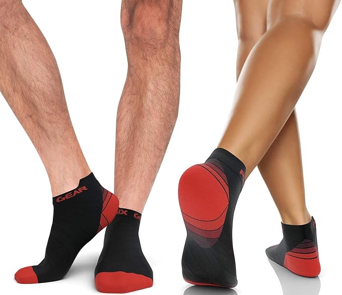 Physix Gear Short Compression Socks for Men & Women - Best Low Compression Socks Women & Men Ankle Socks with Arch Support - Image 7