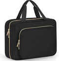 Toiletry Bag for Women, Medium Cosmetic Travel Bag, Hanging Toiletry Bag for Bathroom, Thickened PVC Waterproof Makeup Bag, Toiletries Bag for Travel Business Trips and Camping, Black by Wedama