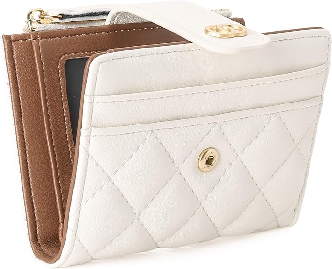 GAEKEAO Small Wallet for Women Slim Bifold Leather Credit Card Holder Wallets Zipper Pocket Coin Purse with ID Window - Image 8