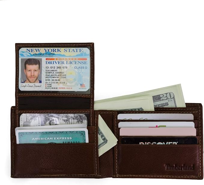 Timberland Men's Genuine Leather Passcase Security RFID Wallet - Image 3