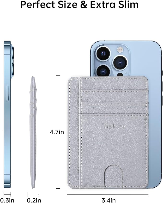 Teskyer Slim Minimalist Wallet for Men, RFID Front Pocket Card Holder | Ultra Slim Front Pocket Design, 8 Card Slots, RFID Protection, Smooth Faux Leather for Everyday Carry - Image 6