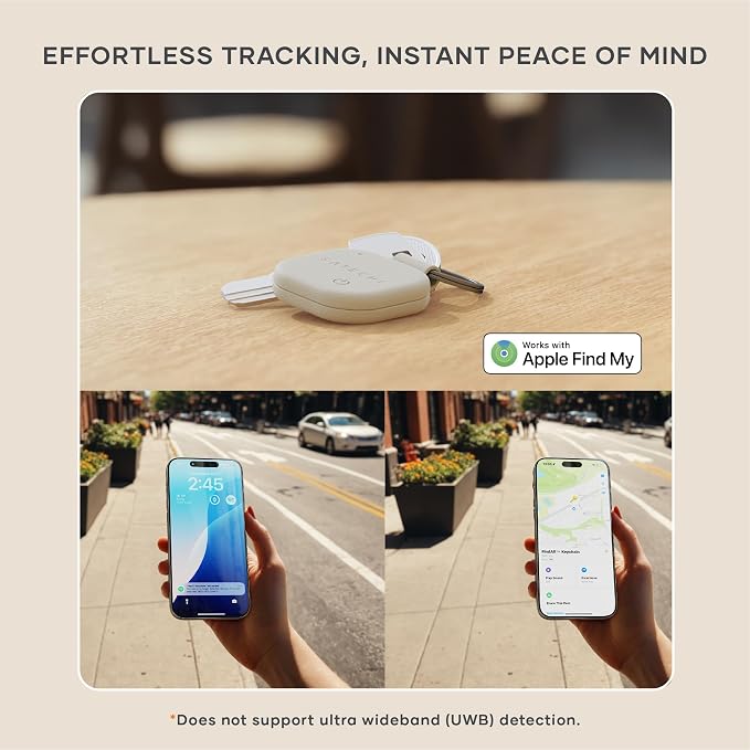 Satechi FindAll Keychain, Find My Compatible, for iPhone, iPad, Mac, Sand | Bluetooth Tracker, Wireless rechargeable, location tracking, left-behind alerts, loud audible chime, for iPhone, iPad, Mac - Image 3