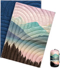Mini Camping Blanket, Puffy Polar Fleece Blanket Lightweight Warm Outdoor Blanket for Camping,Traveling, Stadium, Hiking, Picnics by hotkoko