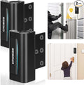 2 Pack Home Security Door Lock, Reinforcement Lock for Kids Safety, Black | Withstands 1000 lbs of Impact, Door Lock for Front Door, Defender Door Locks Latch, Inside Door Lock, For Door Security by Crosize
