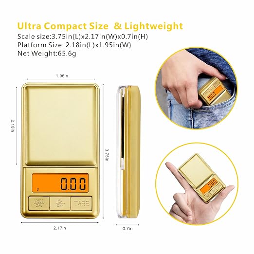 Mini Pocket Scale 100g/0.01g, Digital Gram Scale with Cover, Small Travel Ounce Scale for Food, Herbs, Spices, Gold, Jewelry, Coins,Kitchen (Battery Included - Image 5