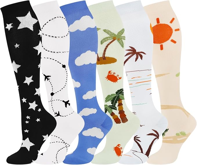 Compression Socks for Women Men 15-20 mmHg Knee High Support for Nurses, Travel, Pregnancy, Athletic by Dorobios