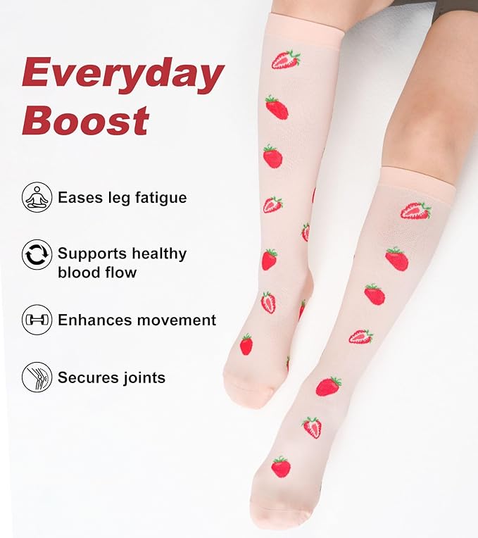 Compression Socks for Women Men 15-20 mmHg Knee High Support for Nurses, Travel, Pregnancy, Athletic - Image 3