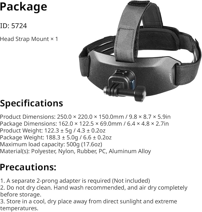 SMALLRIG Head Strap Mount for Action Cameras, Magnetic Quick Release | Adjustable Fit, Adapter Base for DJI Osmo Action 6/5 Pro/4, for Insta360 Ace Pro 2, for Hero 13/12/11/10/9 Black - 5724 - Image 9