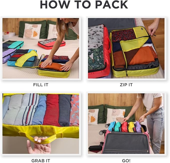 Small Packing Cubes for Travel - 5pc Packing Cubes for Suitcases - Lightweight Luggage Organizer Bags (Non-Compression) - Image 7