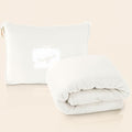 EverSnug Travel Blanket and Pillow - Ultra-Soft, Compact & Lightweight, 65x40 Inches, with Carry Case, Luggage Sleeve & Backpack Clip for Airplane Comfort (Off-White) by EverSnug