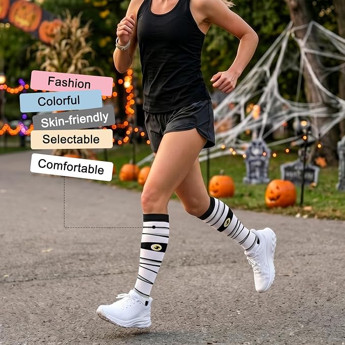 4 Pairs Compression Socks for Women Circulation-Best Support for Nurses,Running,Athletic,Travel - Image 2