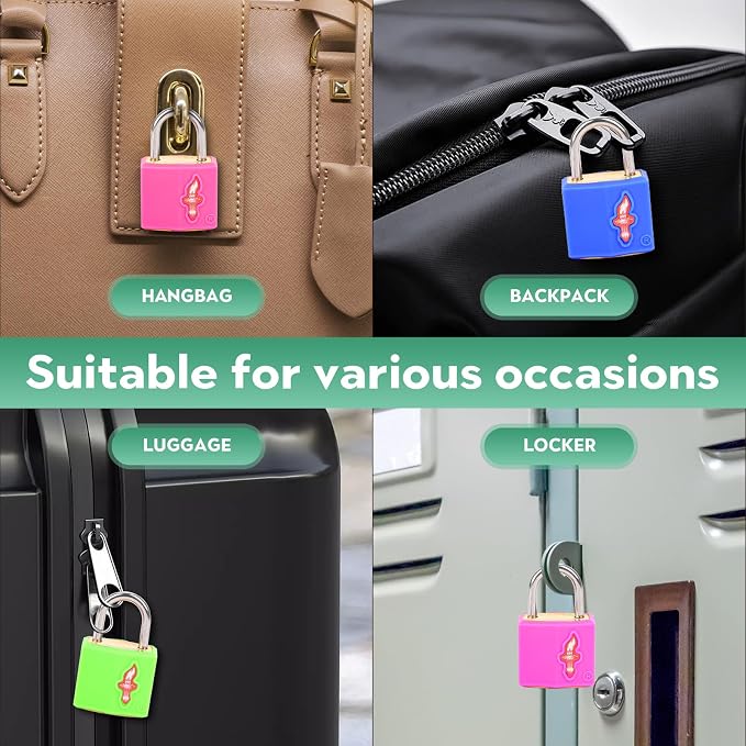 Safe Skies TSA Travel Lock Set 6-Pack with 6 Luggage Tags | 6 Locks + 6 Matching Tags | Keyed Alike | 2 Keys/Lock | TSA Safe Skies Approved | 90-Day Warranty - Image 3