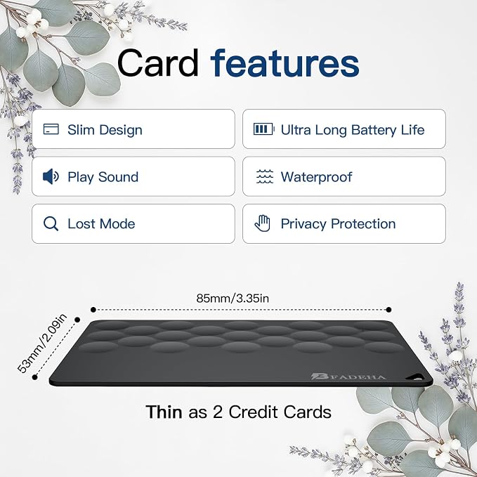 2026 Apple MFi Certified Wallet Tracker Smart Card for Find My iPhone Ultra Thin Air Tracker Tag for Travel, 5 Years+ Staying Power, IP69 Waterproof, Key Finder & Item Locator for Keys, Bags, Passport - Image 6