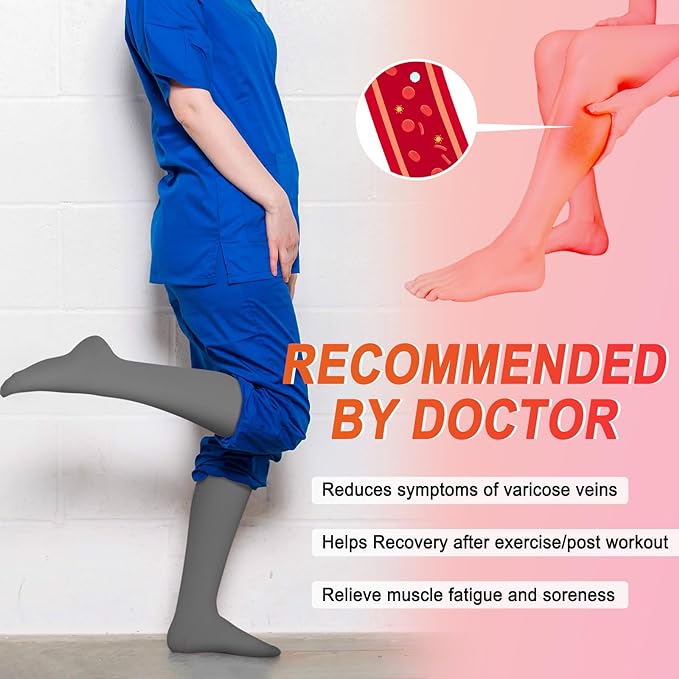 4 Pairs Compression Socks for Women Circulation-Best Support for Nurses,Running,Athletic,Travel - Image 2
