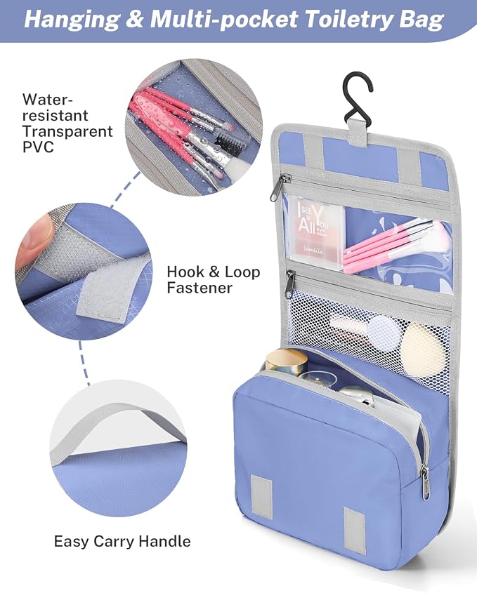 Gonex Compression Packing Cubes for Travel, Mesh Bags Luggage Organizers | Set of 4/5/6/7/10 for Essentials, Extensible, Fits 20"Carry-on Suitcases, See-through Mesh, Double Zipper Compression - Image 5