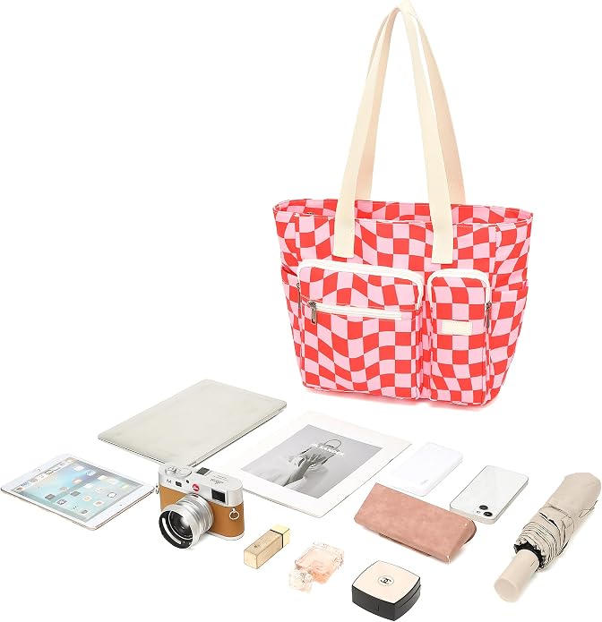 Women Tote Bag With Muti-Pockets,Lightweight Shoulder Bag,Large Capacity Handbag for Travel, Work, Gym - Image 3