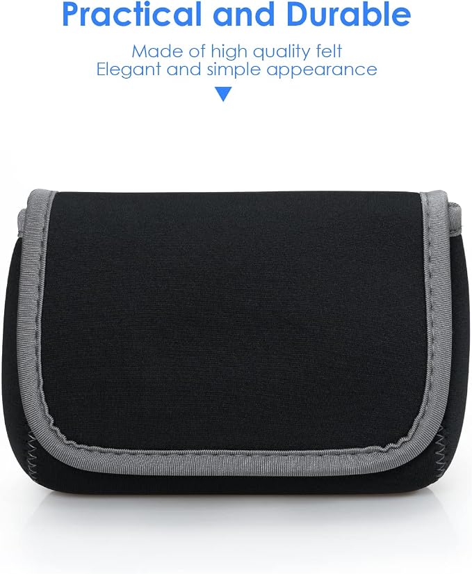 LENTION Storage Small Pouch Bag Cases for Accessories Laptop MacBook Power Adapter, Wireless Mouse, iPhone Charger, Cellphone, Power Bank, Cord Travel Cable Electronic Organizer - Dark Gray | Compact Tech Storage Fits Laptop Adapter, Mice, Charger, Pow... - Image 3