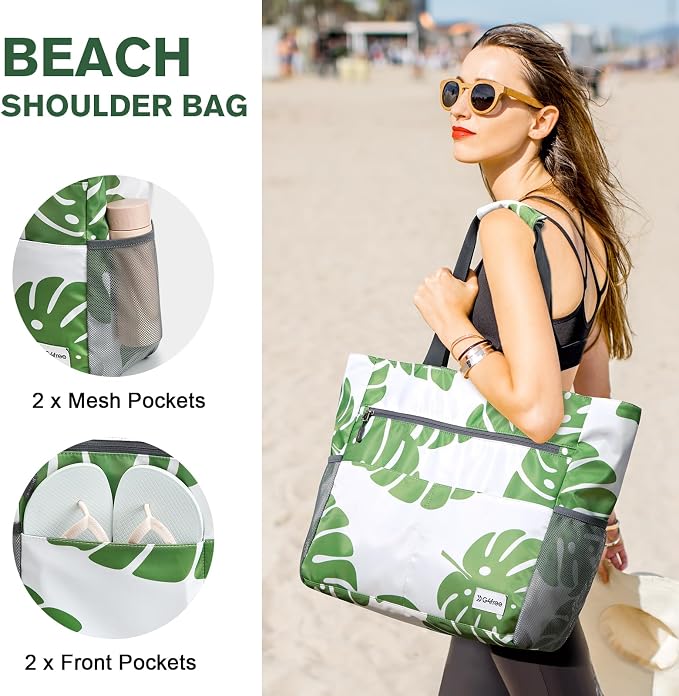 G4Free Beach Bag, Waterproof Sandproof Beach Tote Bag, Large Capacity Foldable for Women - Image 4