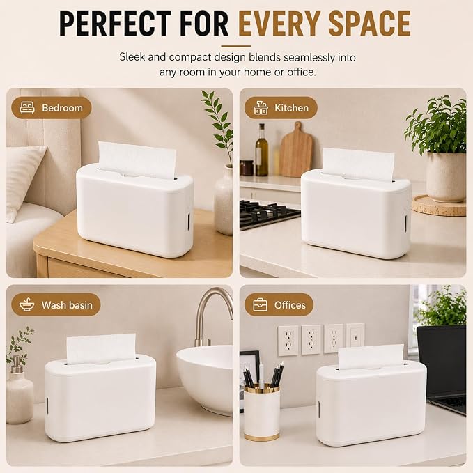 Paper Towel Dispenser Countertop, Multifold Hand Towel Dispenser for Bedroom, Bathroom, Kitchen, Toilet - Image 7
