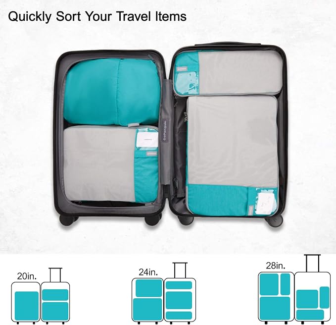 BAGSMART Compression Packing Cubes for Travel Essentials | 14 Set /6 Set /4 Set/2 Set, Lightweight, Durable - Image 3