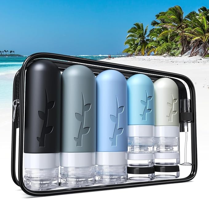 Aeomni 19 pack Travel Bottles for Toiletries, TSA Approved Silicone travel Size Containers for toiletries Set, Refillable & Leakproof Travel Bottles - Image 2