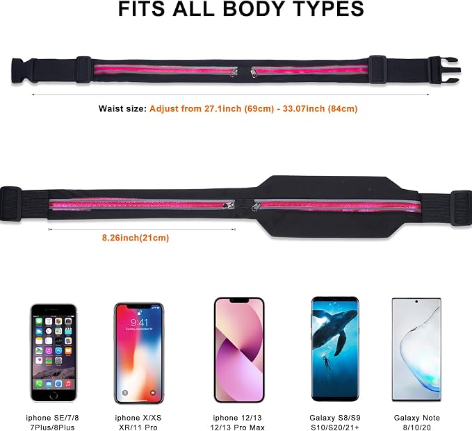 Running Belt for Men & Women - Secure Jogging Pouch for Phone, Keys & Essentials, For All Cell Phones - Image 3