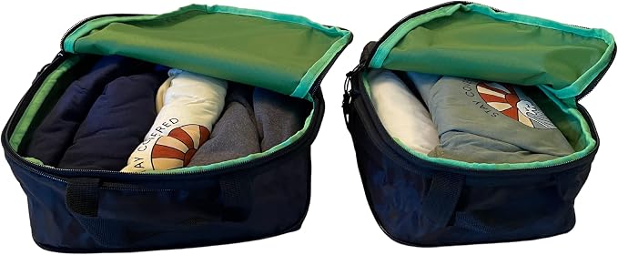 COR Surf Compression Packing Cubes, Laundry & Shoe Bag, 5 Piece Black | 2 Large & 2 Small Cubes, 2-Zipper Compression + Laundry Bag, Tear & Water-Resistant Ripstop, Reinforced Zippers - Image 5