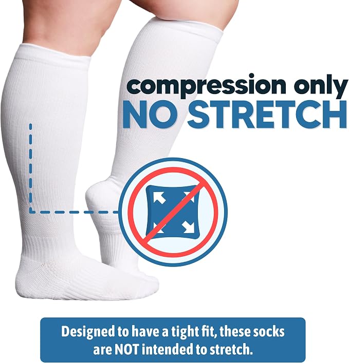 Viasox Compression Socks for Women and Men, Knee High Socks 12-15 mmhg Circulation Support for Flight, Travel - Image 3