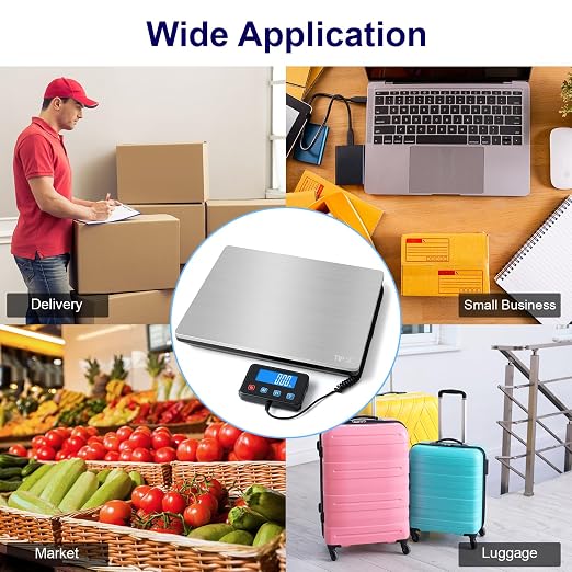 TIPRE Shipping Scale 440lbs for Packages, Heavy Duty Digital Postal Scale with LCD Display 0.35 oz High Precision Express Scale with Type-C Charging & Batteries Smart Hold/Tare for Small Business Home - Image 8