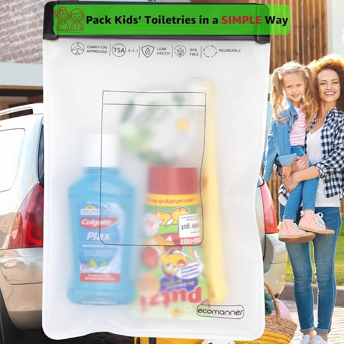 4 Pack TSA Approved Toiletry Bag Leak Proof Zipper Free, TSA Toiletry Bag Clear Quart Size for Travel Carry-on (2 Small and 2 Large Size) - Image 6