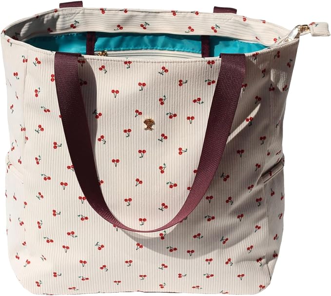 ESVAN Original Floral Water Resistant Large Tote Bag Shoulder Bag for Gym Beach Travel Daily Bags Upgraded by ESVAN