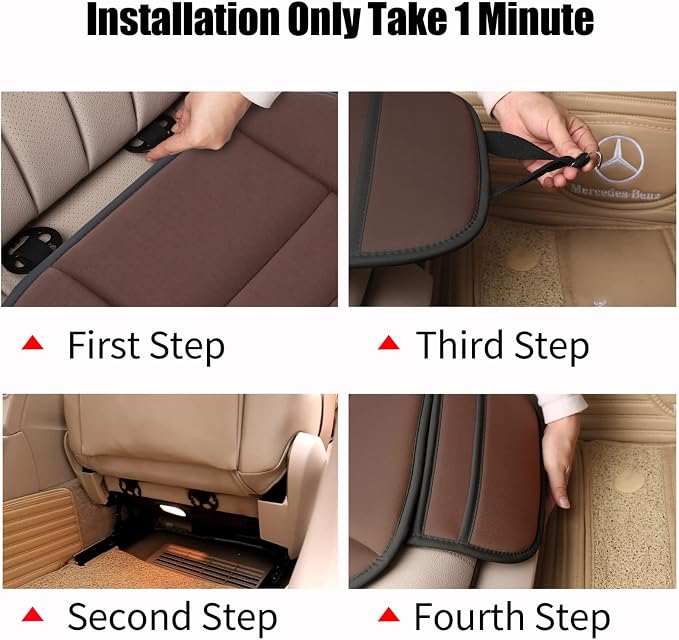 Lofty Aim Car Seat Cushion for Driving, Memory Foam Driver Seat Cushion | Car Seat Cushion for Long Driving, Automotive Seat Cushion for Pain Relief, Car Seat Pillow Fits Vehicles, Office, Brown - Image 6