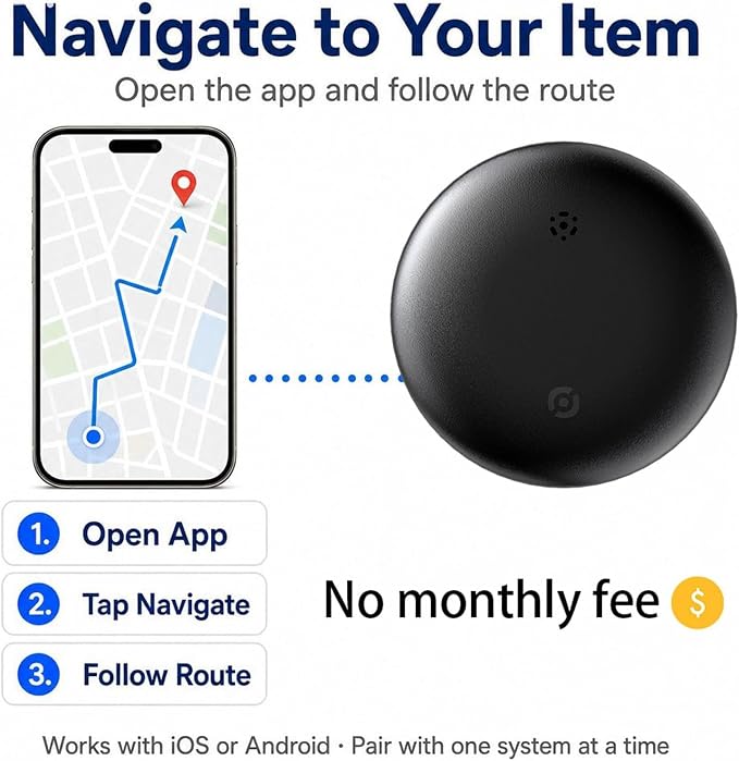 GPS Tracker for Vehicles No Subscription, iOS & Android, 2 Pack | IP66 Waterproof Car Tracker Tag, Precise Location Bluetooth Tracker Device, Compatible with Apple Find My & Google Find Hub - Image 7