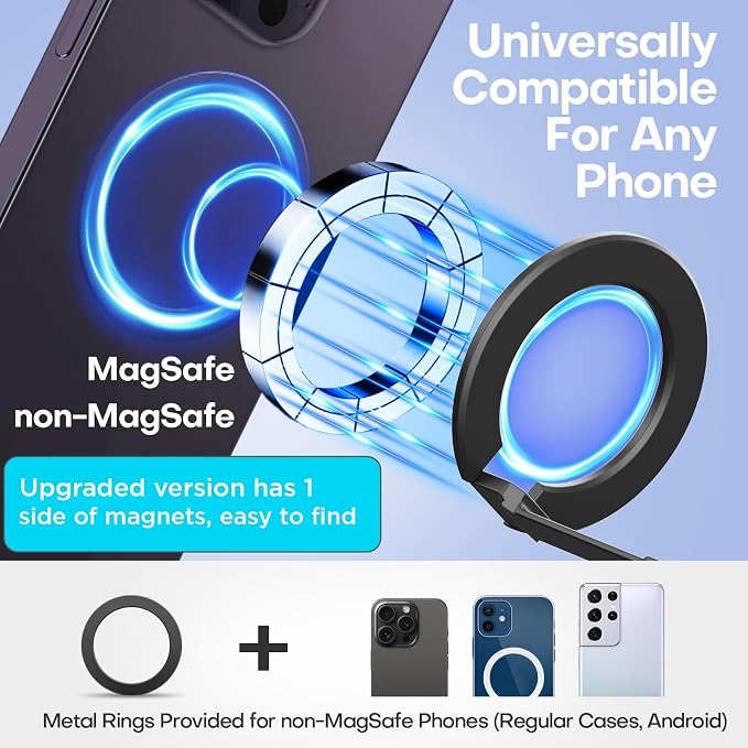 Mini Universal in Flight Airplane Phone Holder, Travel Essentials, Black | Super Compact, Airplane Travel Essentials, Compatible with MagSafe, Upgraded Version with Stronger Hinges - Image 5