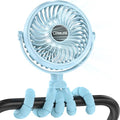 COMLIFE Baby Stroller Fan With Light, Rechargeable Battery Operated, Max 10Hrs Cooling, 3 Speeds, 360° Rotate USB Desk Fan, Flexible Tripod Clip On Fan for Stroller Car Seat Crib Treadmill Golf Cart by COMLIFE