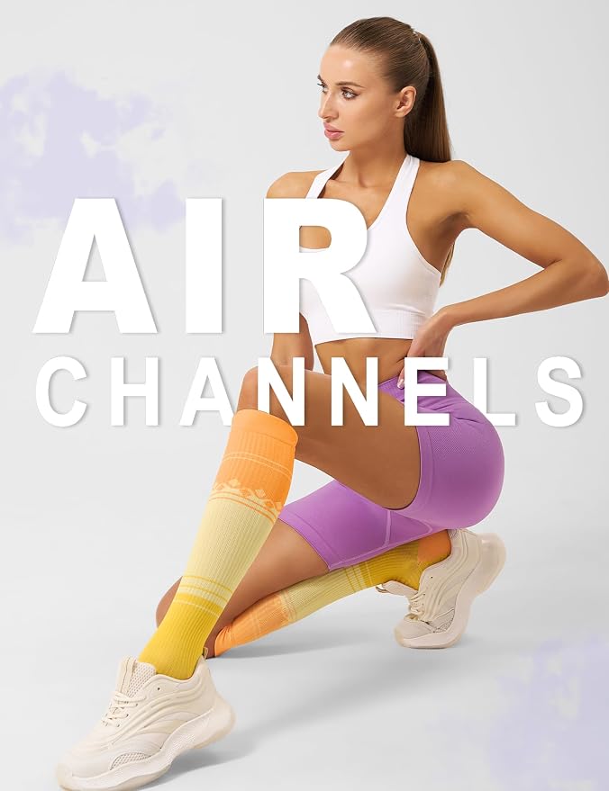 FITRELL 3 Pairs Compression Socks for Women and Men 20-30mmHg-Circulation Support Socks - Image 2