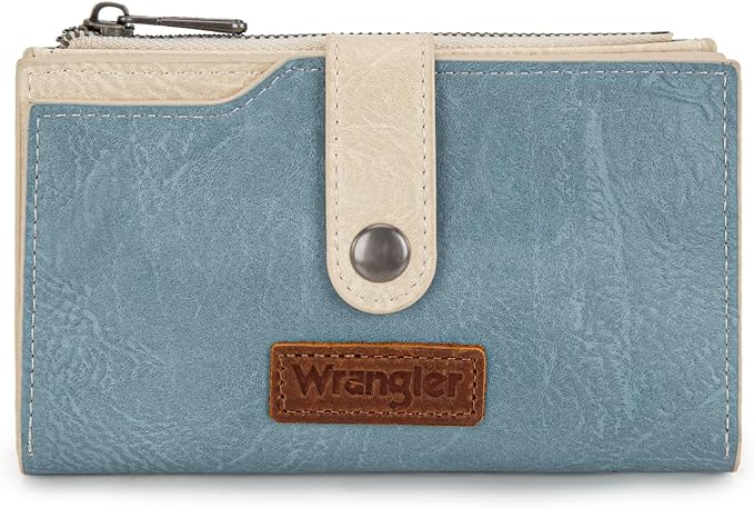 Wrangler Wallet for Women Bifold Card Holder with Zipper and ID Window by Wrangler%C2%AE